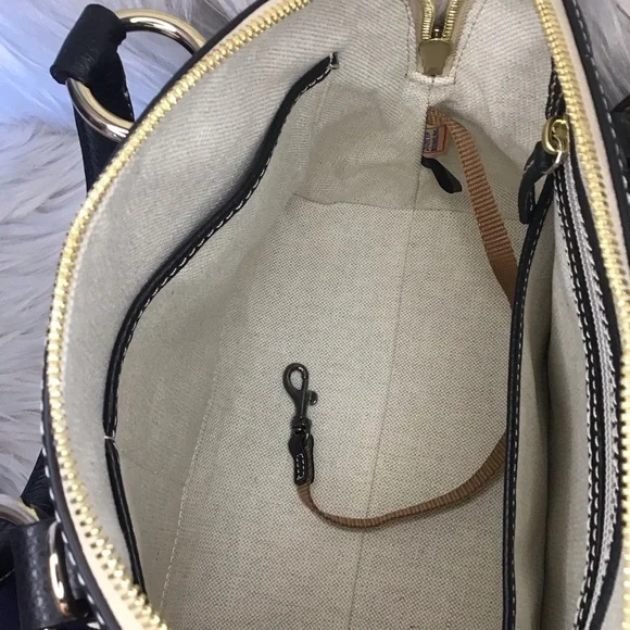 Dooney & Bourke black lucca leather satchel - Picture 9 of 12